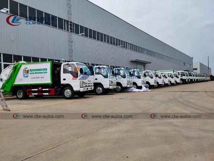 Clw 4*2 I Suzu 7cbm 8m3 9000L 10000liter 12000liters Garbage Compacted Compressed Compactor Truck