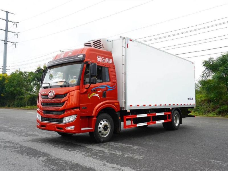 High Quality FAW 4X2 10 Ton Freezer Truck Cooling Van Refrigerated Box Truck