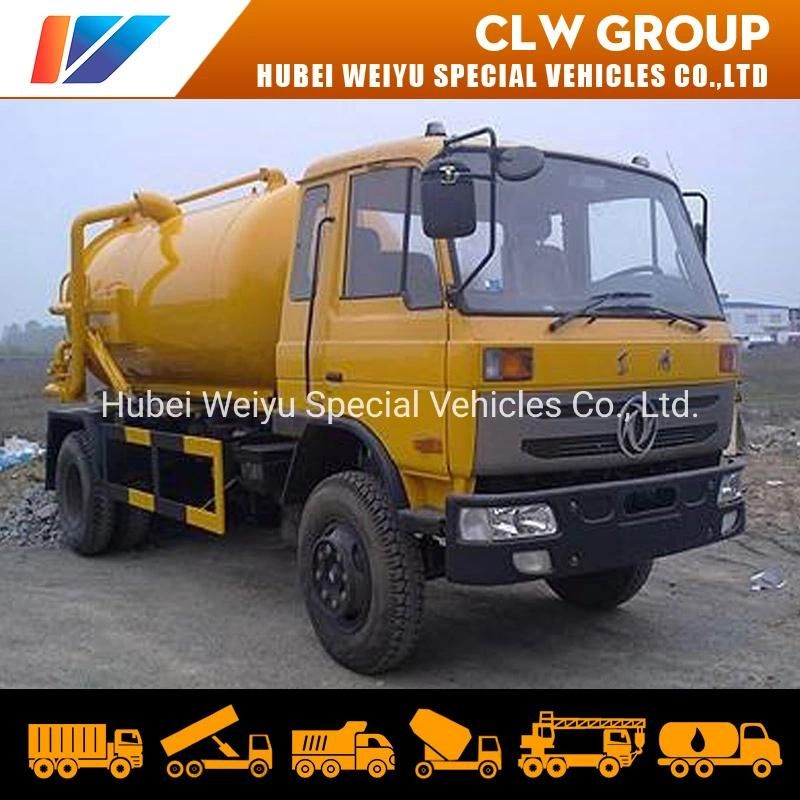 China Good Price Dongfeng 4*2 8tons 8t City Wells Cleaning Vehicle Equipment 8000liters 8cbm 8m3 Sewage Fecal Vacuum Suction Truck