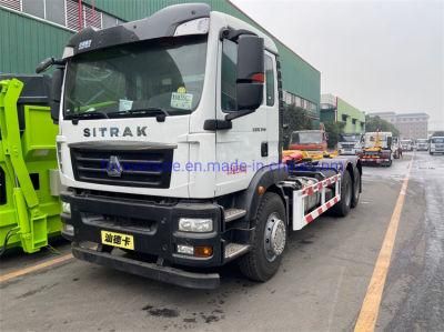 Sinotruk Sitrak HOWO 6X4 10wheels 18cbm 18m3 20cbm 20m3 Hook Lift Trash Collector Truck