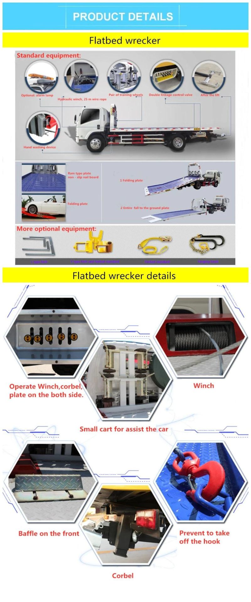 Sinotruk 16t30d Wreck Suppliers 8*4 Breakdown Lorry Wrecker Flatbed Wrecker Truck