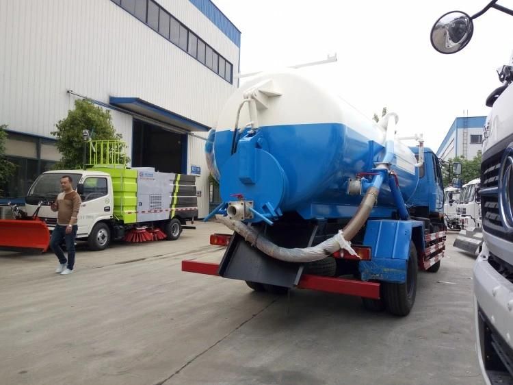 10cbm Sewage Tanker Fecal Suction Sewer Vacuum Truck