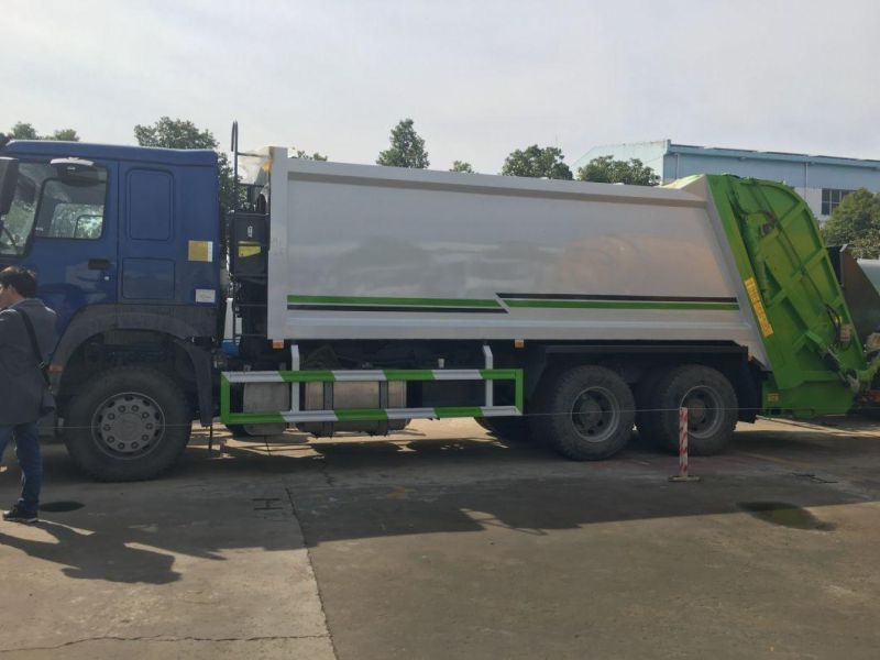 HOWO Garbage Truck 6*4 Blue Colour Garbage Compactor Truck