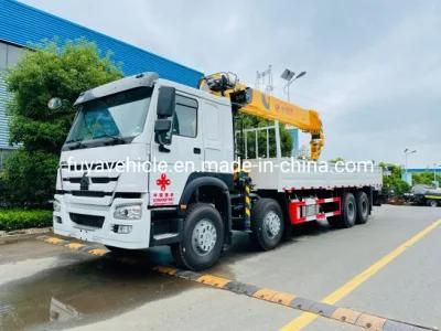 Sinotruk HOWO 8X4 16tons Auto Mobile Telescoping Boom Aerial Platform Car Cranes for Sale