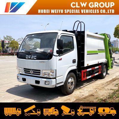 Dongfeng 7cbm/7000liters Self Loading and Discharging 3t 4t Compactor Compacting Compressing Garbage Truck