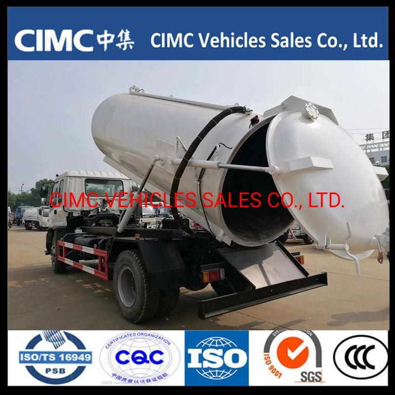 China Isuzu F Series Ftr 4*2 Sewage Vehicles Vacuum Sewage Suction 10000 Liters