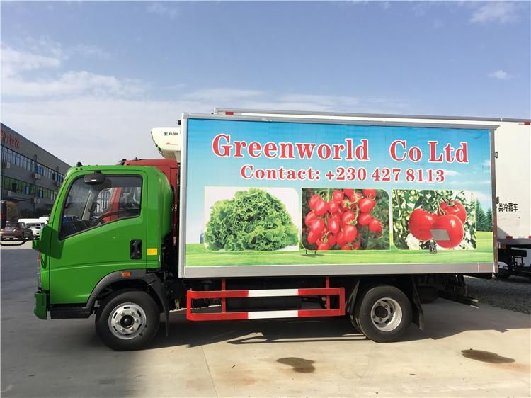 5 Tons Fresh Meat Vegetable Seafood Delivery Refrigerated Box Truck