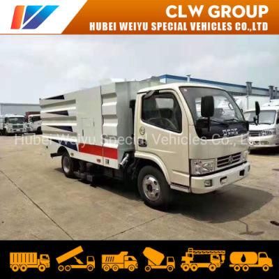 Dongfeng 5tons Road Sweeper Car for Chile Highway Airport Gravel Washing Plant Street Dust Gravel Collection