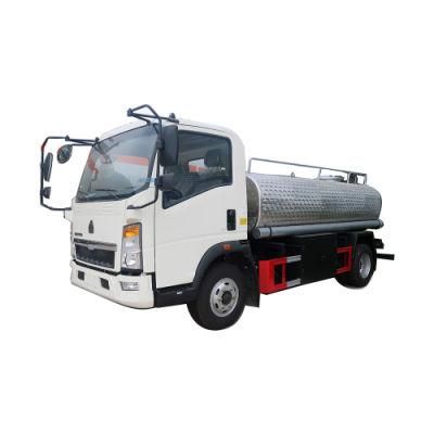 Sinotruk 4X2 Stainless Steel 5tons 6tongs Drinking Water Tank Truck