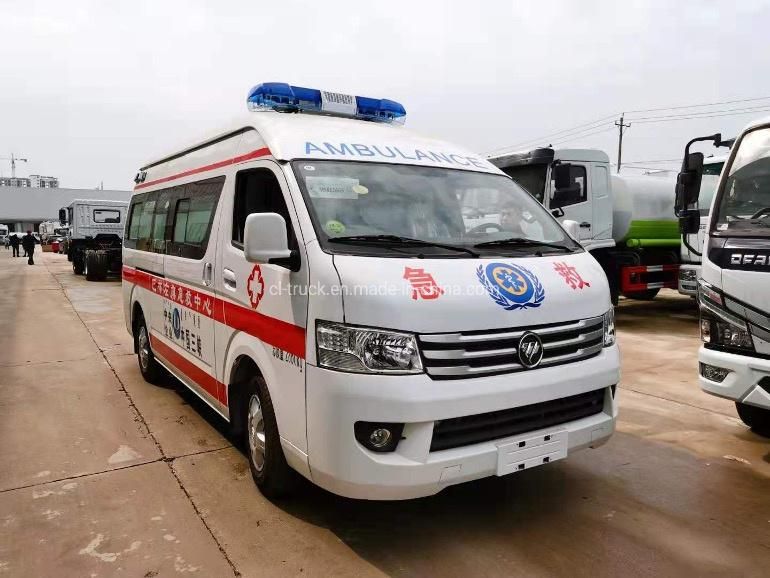 Cheapest China Right Hand Drive Left Hand Foton G7 G9 Diesel or Gasoline Ambulance for Sale