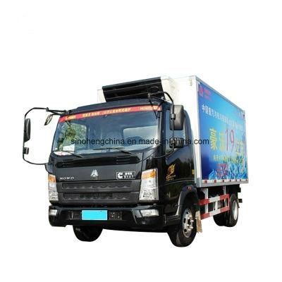 141HP Sinotruk HOWO 4X2 Refrigerated Truck 19 Cubic Capacity