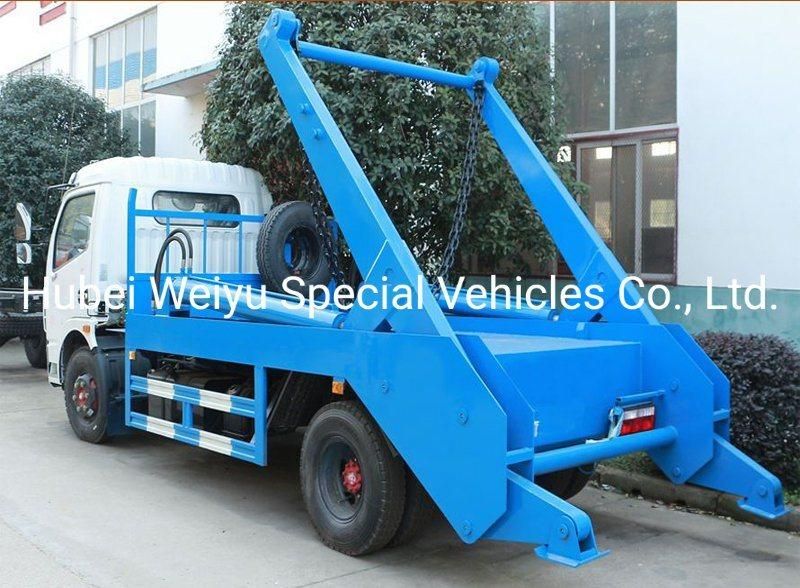 4X2 5cbm Capacity Dongfeng Swept-Body Refuse Collector Swing Arm Container