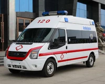 Transit V348 Monitoring Ambulance with Long Row of Light