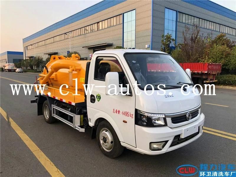 Dongfeng Tuyi 4X2 2000liters 2tons Mini Vacuum Sewer Suction Tank Truck Septic Tank Truck