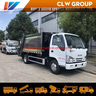 Japan Small 4X2 600p Garbage Compactor Truck 4 Ton 5cbm 5m3 Garbage Transport Truck Waste Collection Truck