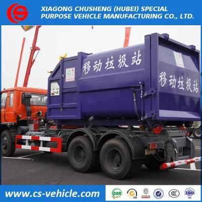 HOWO/Dongfeng 6X4 10tons 20tons Hook Lift Garbage Truck for Sale
