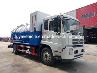 Dongfeng 4X2 10000 Liters 10 Tons High Pressure Sewage Vacuum Suction Truck for Sale