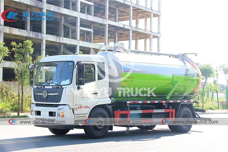 Dongfeng Tianjin Kinrun 4X2 12000liters 12tons Vacuum Sewer Suction Tanker Truck Septic Tank Truck