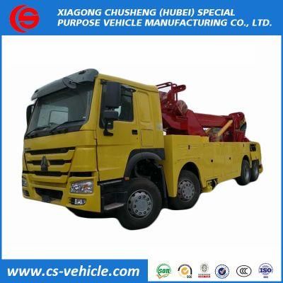 Heavy Duty Sinotruk HOWO 8X4 Wrecker Truck 30 Ton 50 Tons Wrecker Crane Towing Truck for Sale