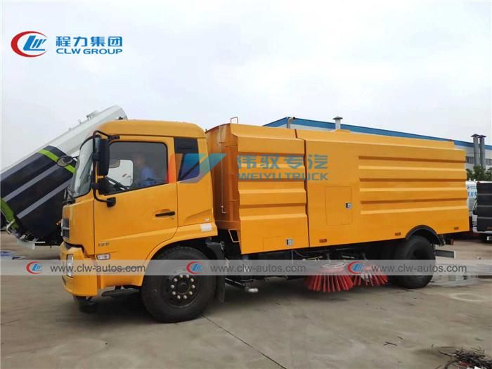 10tons Road Sweeper Truck 8cbm Dust Bin 4cbm Water Tanker Vacuum Dongfeng Road Cleaning Truck