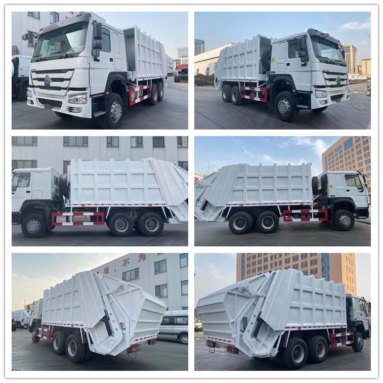 China 6X4 15m3 18m3 336HP Sinotruk HOWO Garbage Truck Dimensions