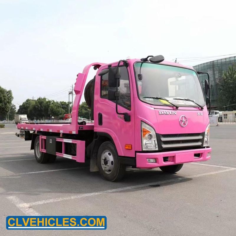 Light Duty Pink 4t Tilt Slide Bed Tow Truck