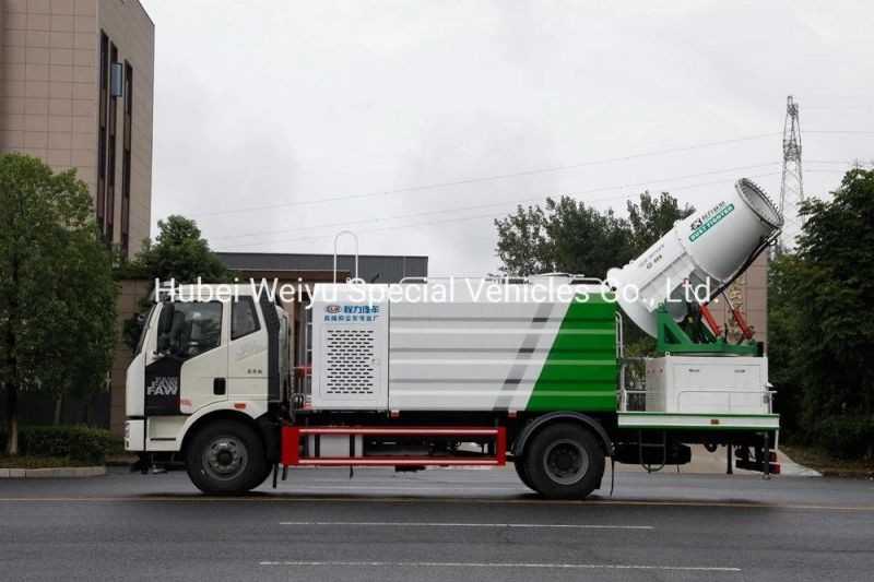 4*2 11.5 Cbm Jiefang Brand Water Tank Dust Suppression Truck for Sanitation Air Purification Truck with Remote Air-Feed Sprayer