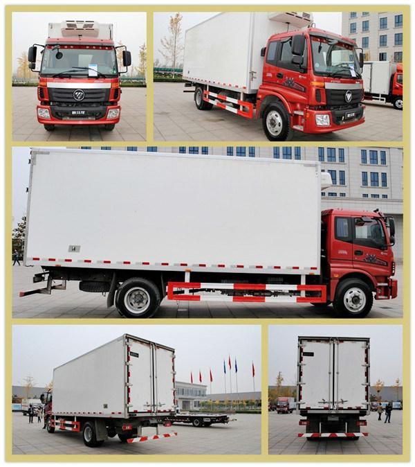 Foton 5tons 8tons 10tons Refrigerator Van Truck for Frozen Seafood