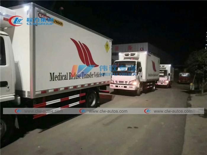 4X2 China 5tons Refrigerated Van Medical Waste Truck 8tons Medical Refuse Transport Truck