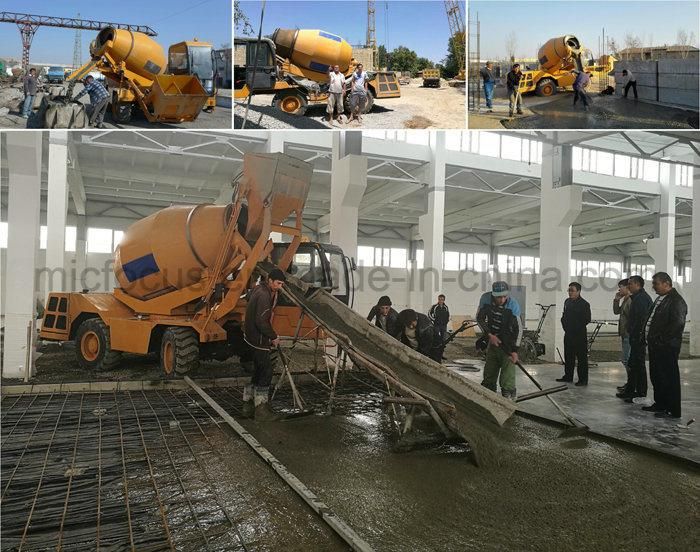 Chinese Self-Loading Diesel Concrete Mixer, 4.0cube Meters