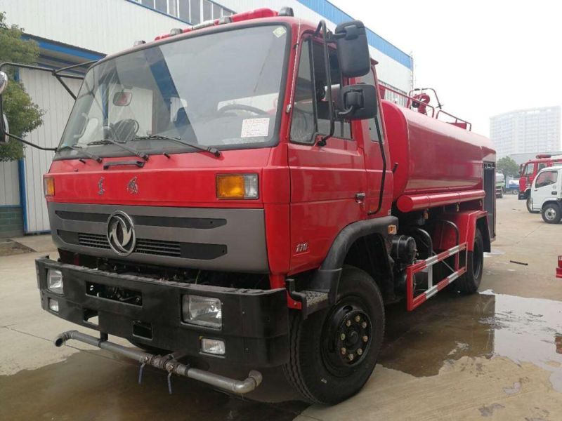 Dongfeng Model Brand New Red 24V 10000liters Water Tank Fire Truck in Malaysia