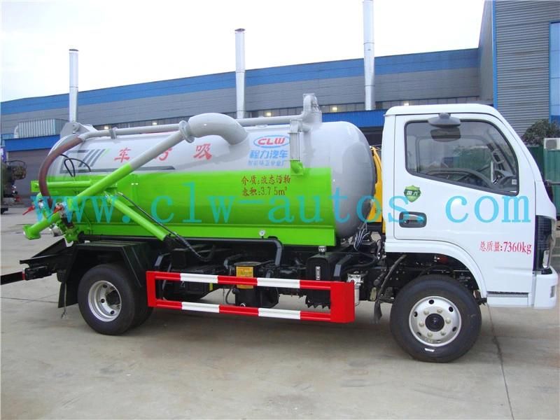 Dongfeng Furuica 4X2 3000liters Mini Vacuum Sewage Suction Tank Truck Sewer Suction Truck Septic Tank Truck