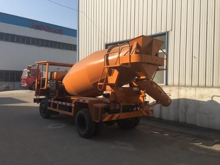 China 4-Wheels Tunnel Chunnel Cement Transport Motor Vehicle 2cbm 3cbm Concrete Mixer Truck