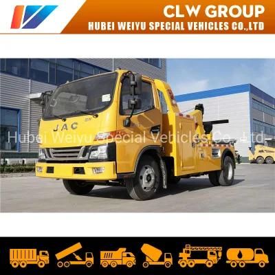 Hot Sale JAC Brand 4X2 Small Wrecker Truck 3tons 5tons Wrecker Towing Truck Road Recovery Truck