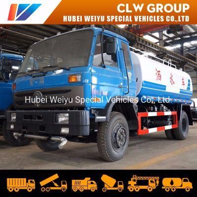 6 Wheels Diesel Engine 10tons China Dongfeng 4X2 Water Tank Truck 10cbm Water Truck Road Cleaning Truck