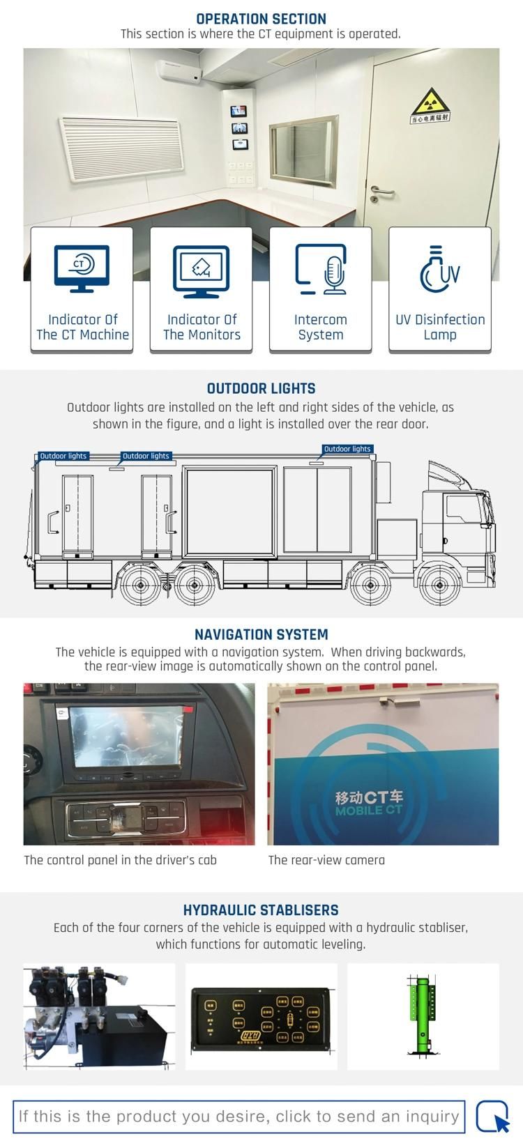 Guangtai Professional Manufacturer Mobile Medical Treatment CT Vehicle