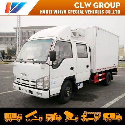 Double Row Isuzu Freezer Truck 3tons Refrigerated Cooling Box Truck 3t for Fresh Meat Transportation