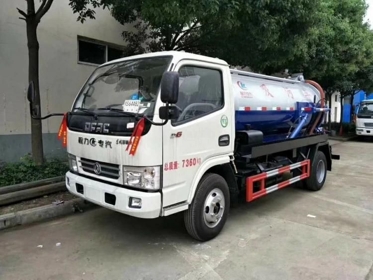 DFAC 5cbm 90HP Vacuum Sewage Suction Tanker Fecal Suction Truck