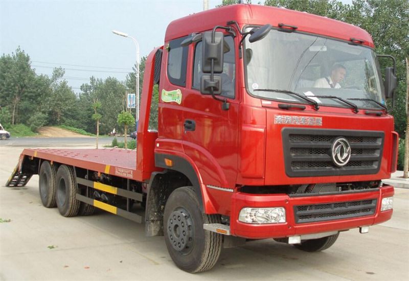 Heavy Duty Dongfeng Low Flatbed Truck 6X4 10 Wheels Flat Bed Truck