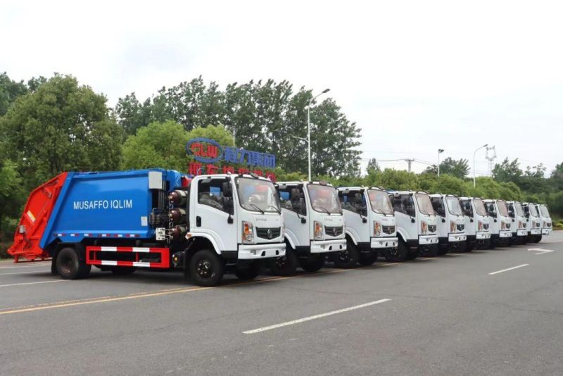 Dongfeng HOWO 8cbm CNG Compressed Sanitation Rubbish Collector Dust Cart Garbage Waste Compactor Garbage Trucks Refuse