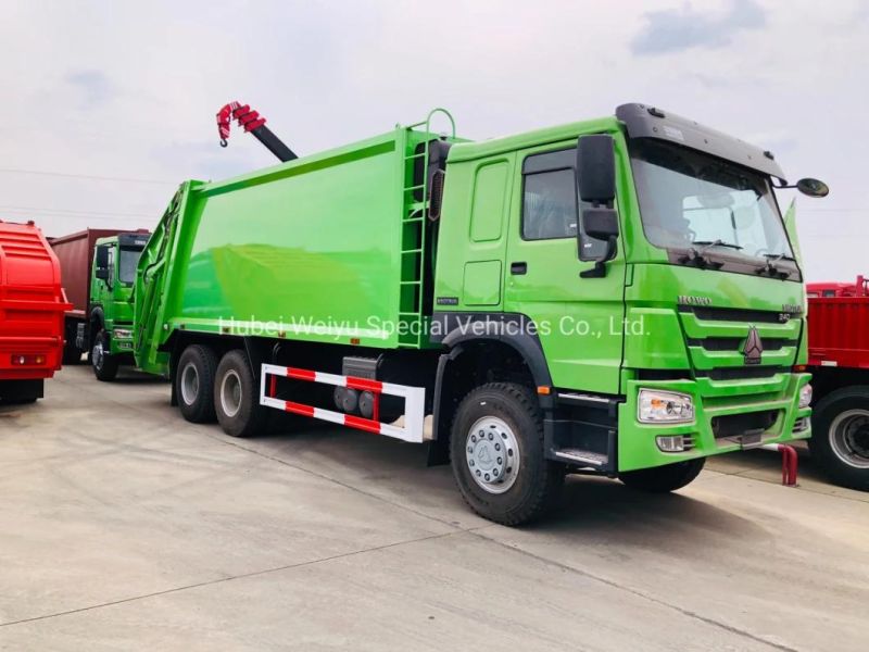 Factory Price HOWO Brand 18cbm Compactor Garbage Truck 6*4 Rhd Waste Removel Truck Hydraulic Control for Sanitation