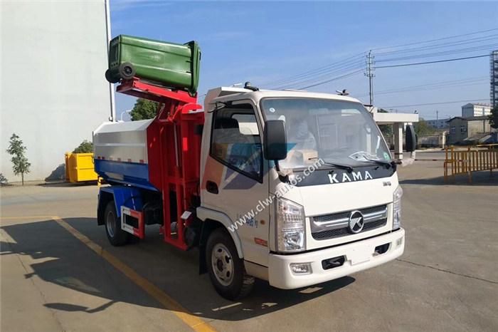 Dongfeng 4X2 5cbm Side Loading Waste Removal Truck Compactor Garbage Truck
