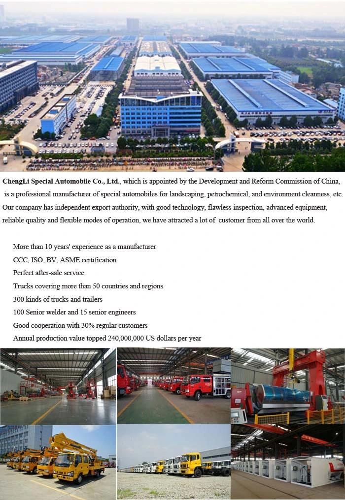 Dongfeng 4cbm Water Tanks and 5cbm Sewage Tanks High Pressure Washing and Cleaning Vacuum Sewage Suction Tank Truck