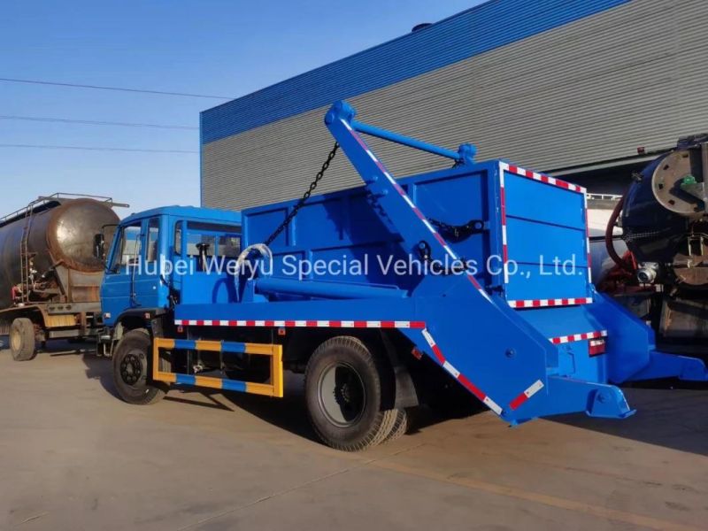 4cbm-6cbm Skip Loader Garbage Box Truck Hinged Lift Refuse Garbage Transport Truck