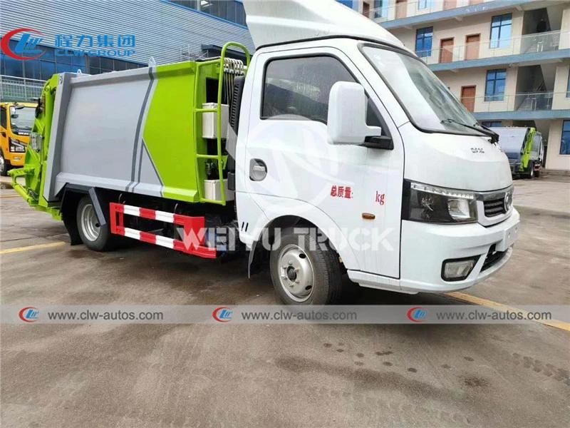 Dongfeng Tuyi 4X2 5000liters 5cbm 5m3 3tons 4tons Garbage Compactor Truck Rear Loading Compression Waste Removal Truck