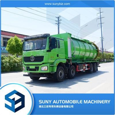 Shacman 25-30cbm Waste Water Transport Vacuum Sewage Tanker Fecal Tank Truck