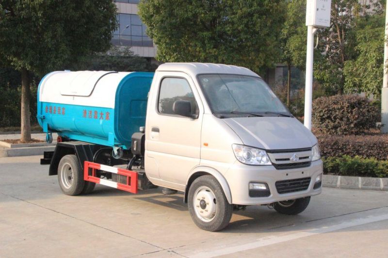 Changan Mini Garbage Truck Hook Lift Garbage Truck