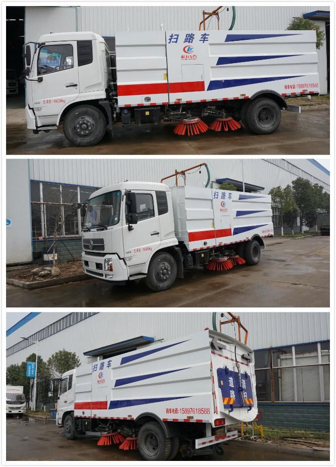 Four Rotating Sweeping Disc Sanitation City Cleaning Vehicle