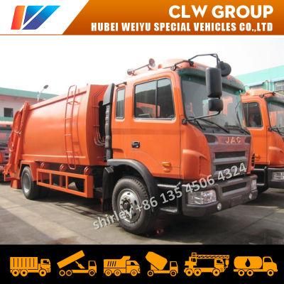 JAC 6-Wheel 12m3 10tons Rear Loader Refuse Compactor Compression Truck Refuse Collection Vehicle
