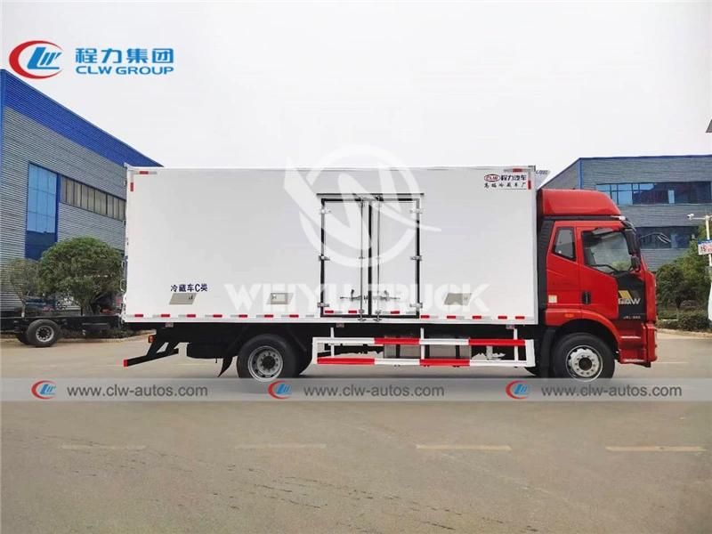 10tons FAW 4X2 Refrigerated Van Truck Refrigerator Vehicle with Carrier Hanxue Thermo King Freezer Unit
